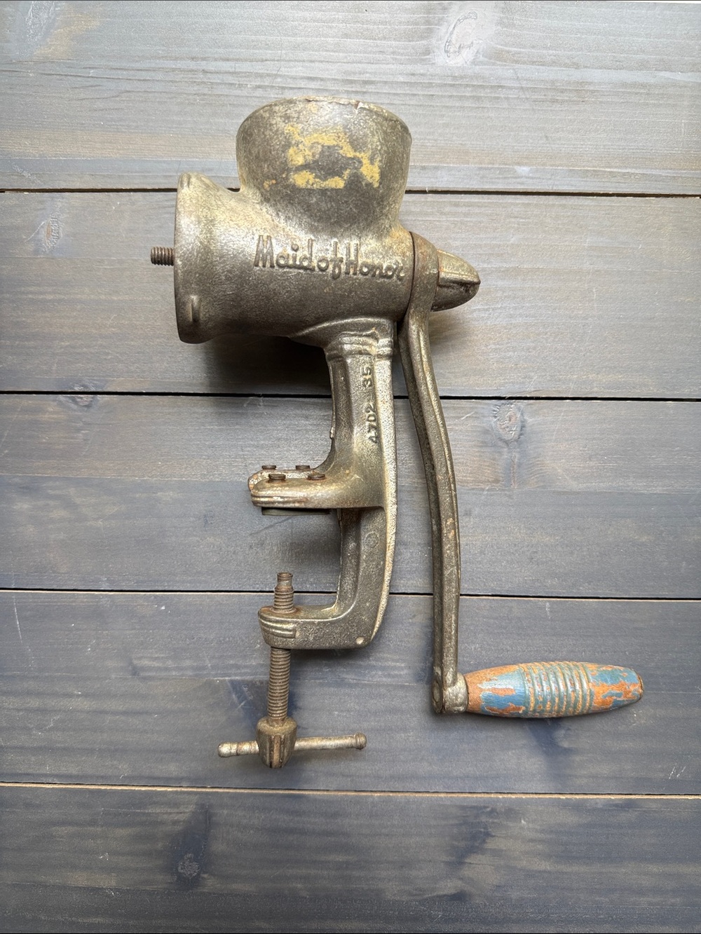 Vintage Maid of Honor Meat Grinder 4702-36 Food Chopper Hand Crank